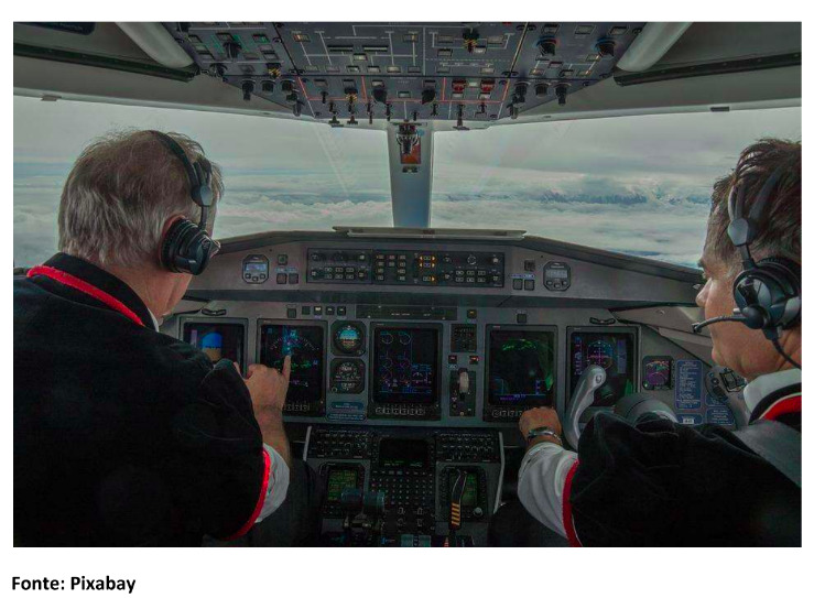 cockpit aviao e pilotos