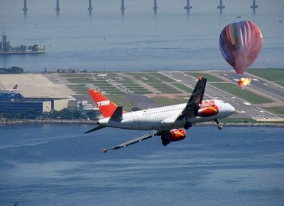 balões e seus perigos na aviação comercial